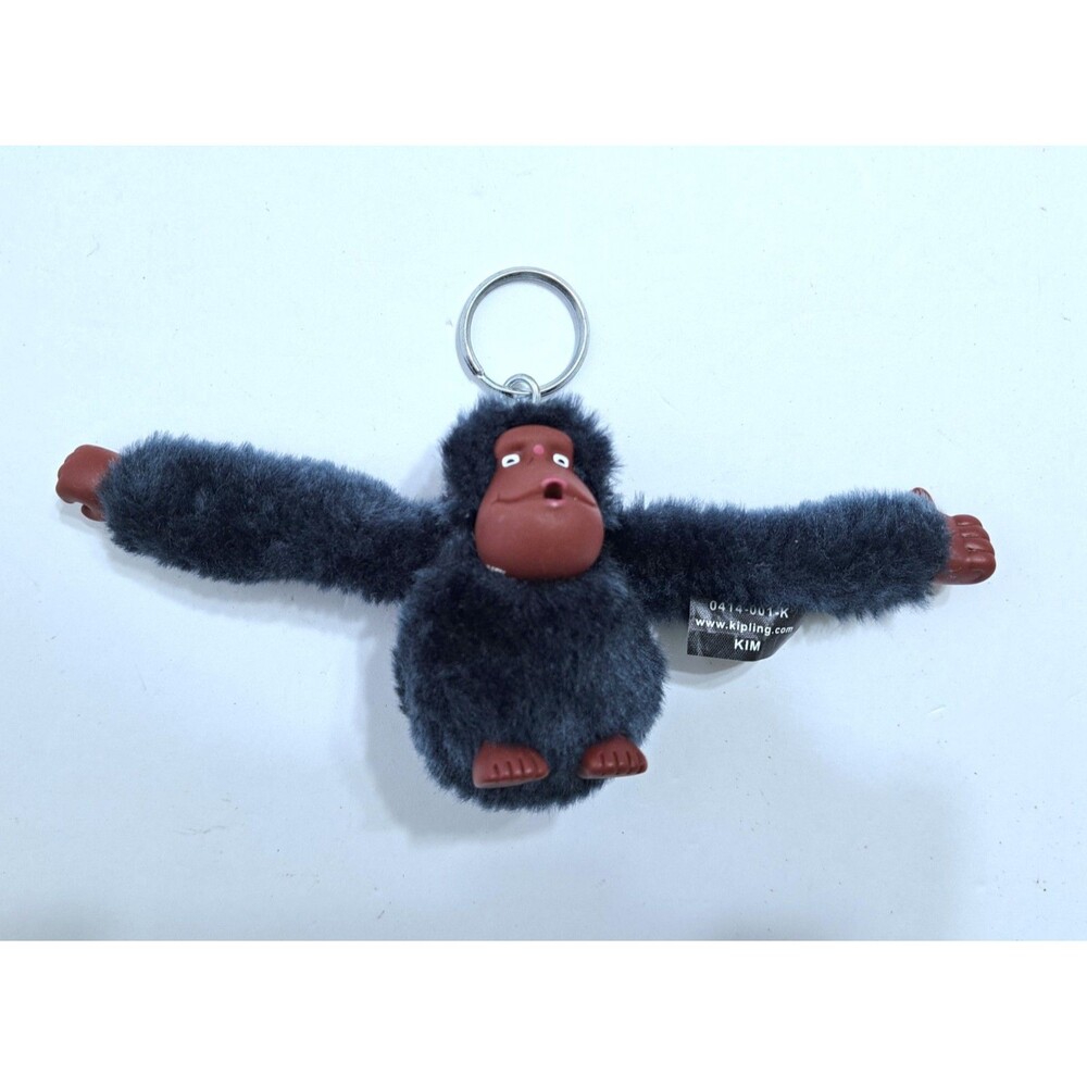 Kipling Monkey Key Ring Bag Charm True Blue Tonal Gray Kim